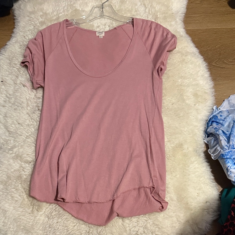 SM #5 16” Ptp Wilfred Short Sleeve Scoop Neck Tee in Dusty Rose